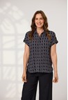 GEO DOT BLOUSE - black dot